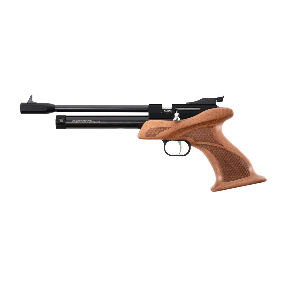 CP1-M CO2 5.5mm .22 caliber air gun, solid wood body, 500fps CO2 toy