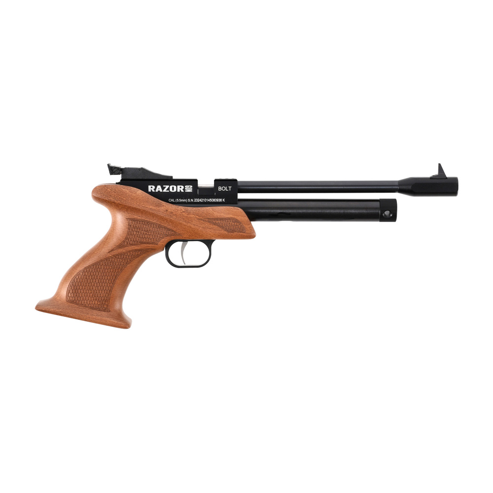 CP1-M CO2 5.5mm .22 caliber air gun, solid wood body, 500fps CO2 toy