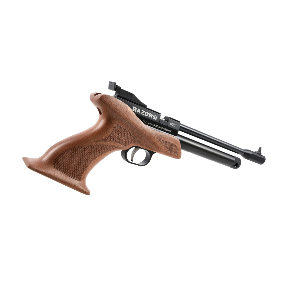 CP1-M CO2 5.5mm .22 caliber air gun, solid wood body, 500fps CO2 toy