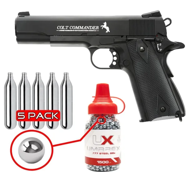 1911.177 caliber, kit with BB canisters and CO2 cylinders-TOY