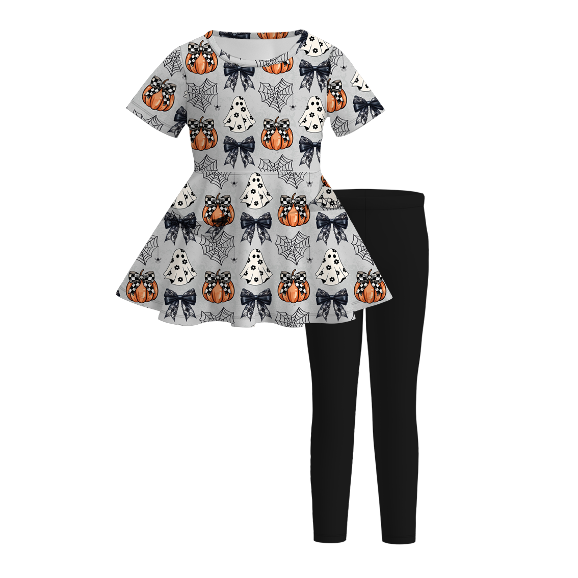 Girls' Halloween Print Tunic & Leggings Set