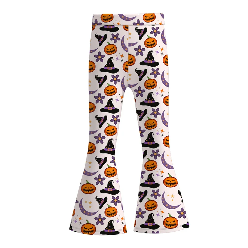 Girls' Halloween Eight-Print Flare Bell Pants