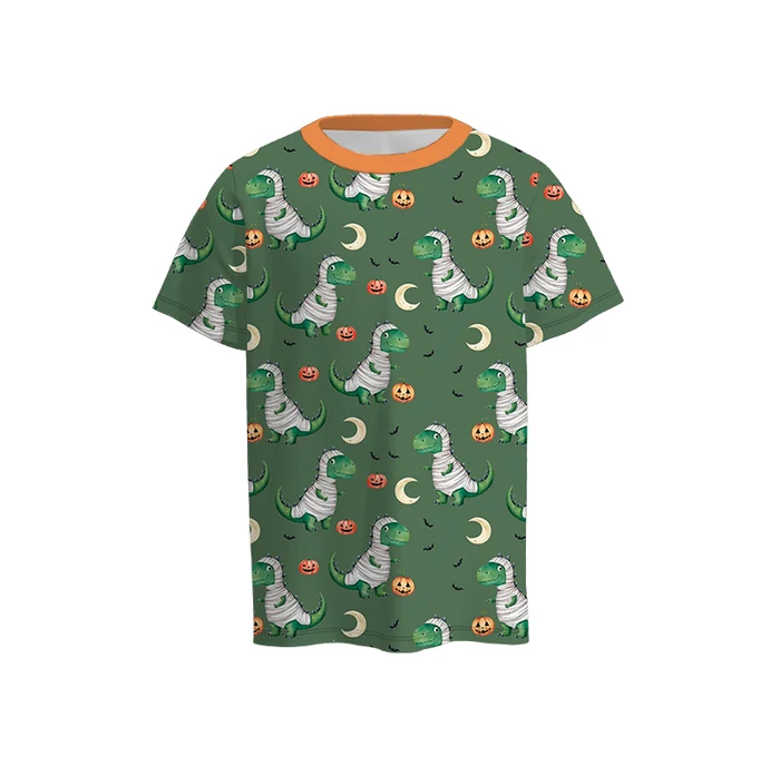 Boys' Halloween Four-Print Short-Sleeve Stretch Top