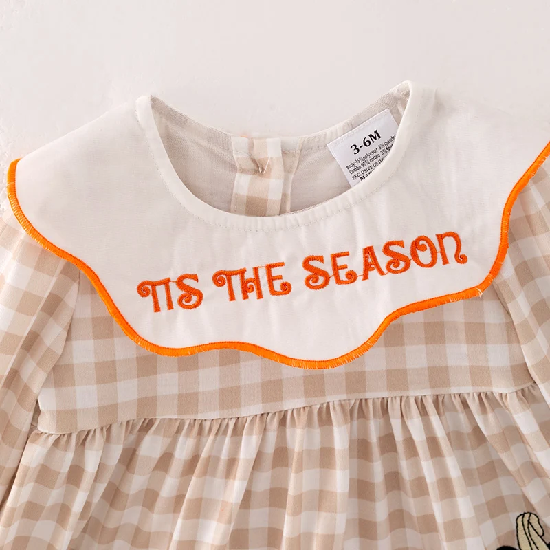Baby Girls' Halloween Cartoon Embroidered Tunic & Bloomer Set