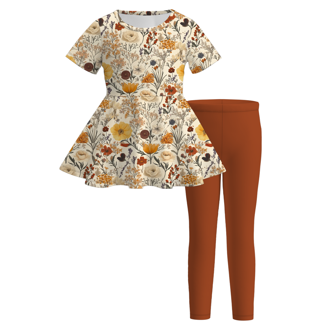 Family Halloween Floral Print Dress, Set & Romper