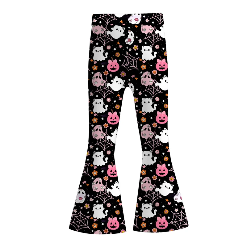 Girls' Halloween Eight-Print Flare Bell Pants