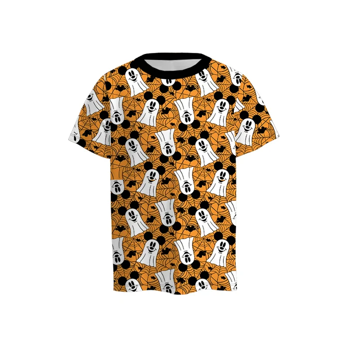 Boys' Halloween Four-Print Short-Sleeve Stretch Top