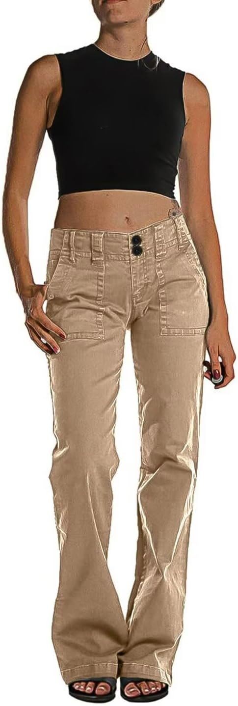 ⚡Last stock⚡- Double Button Mid Waist Straight Leg Pants (2/2)