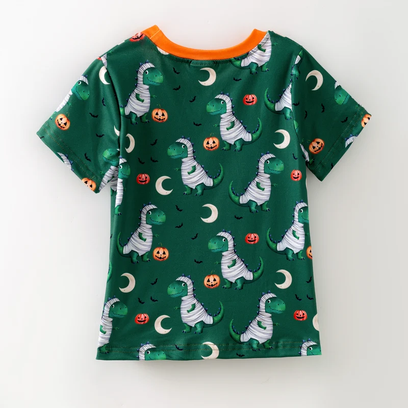 Boys' Halloween Four-Print Short-Sleeve Stretch Top