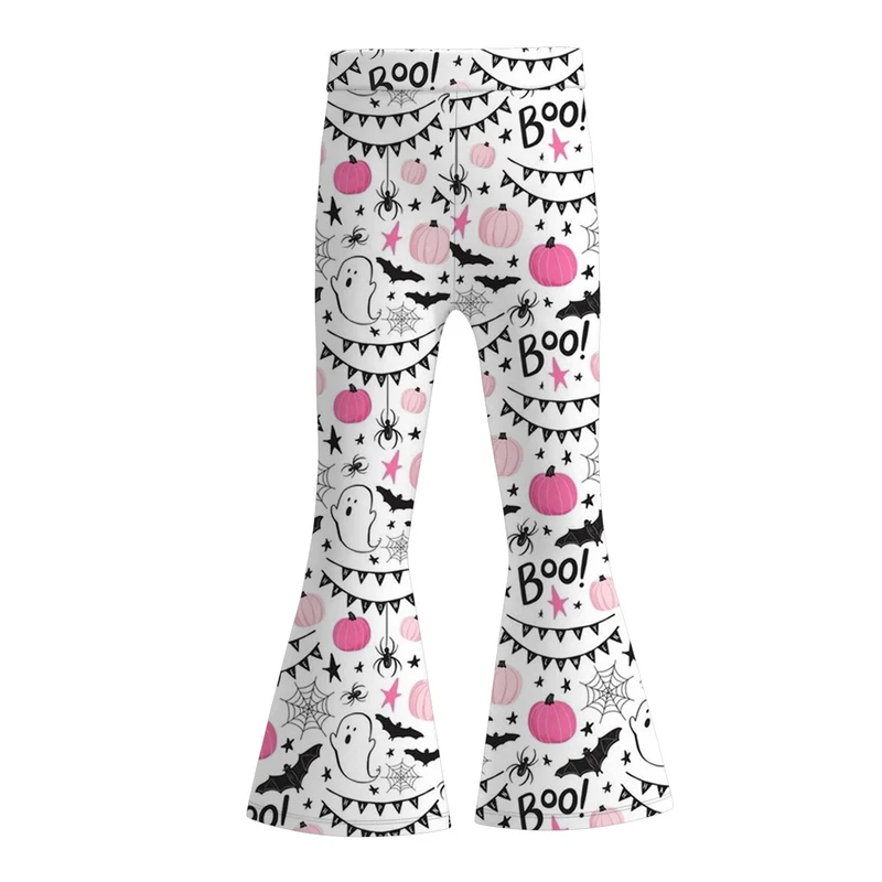 Girls' Halloween Eight-Print Flare Bell Pants