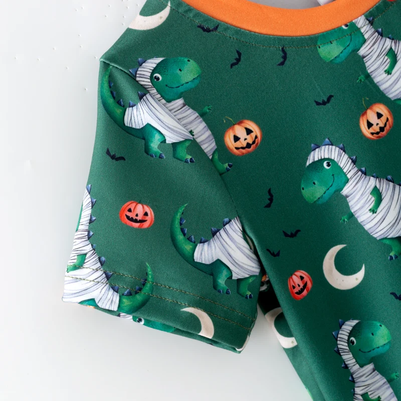 Boys' Halloween Four-Print Short-Sleeve Stretch Top