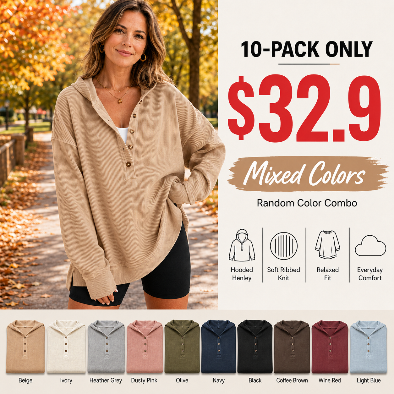 🔥Flash Sale⚡Womens Fashion Long Sleeve Hoodie