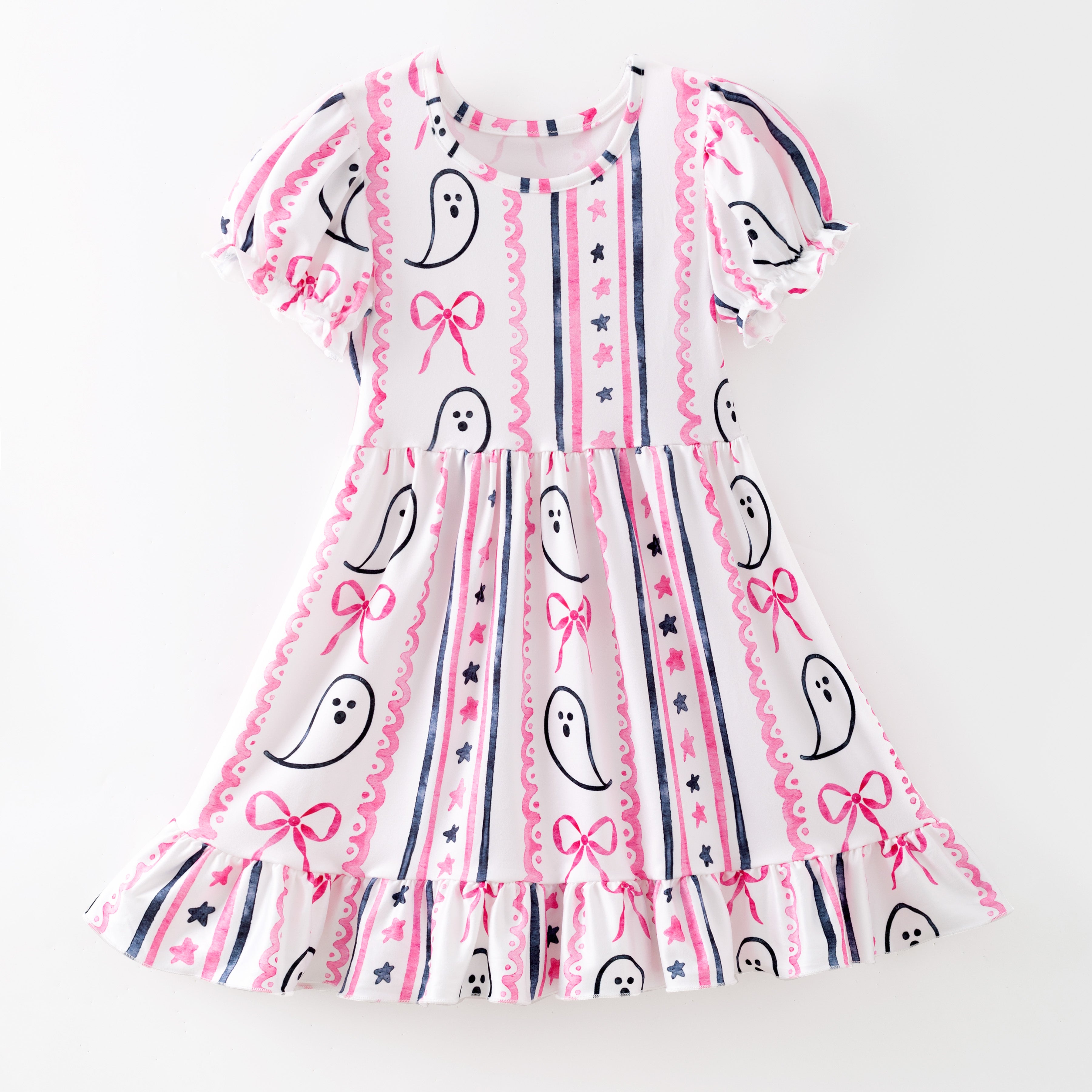 Girls' Halloween & Thanksgiving Cartoon Print Dress