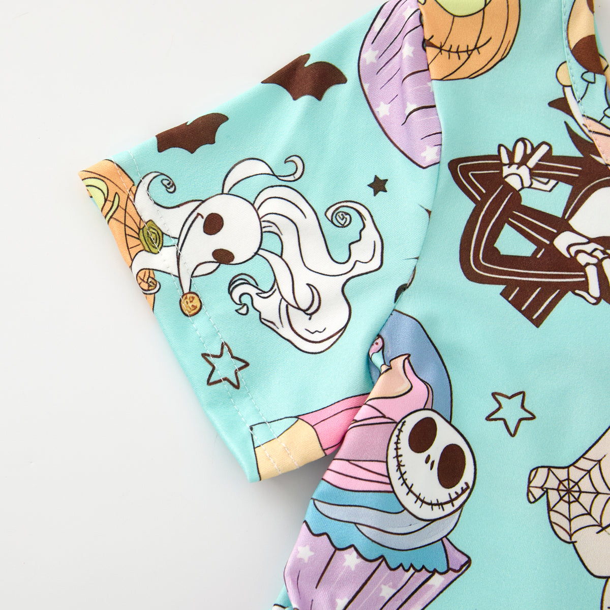 Girls' Halloween Cartoon Print Twirl Dress
