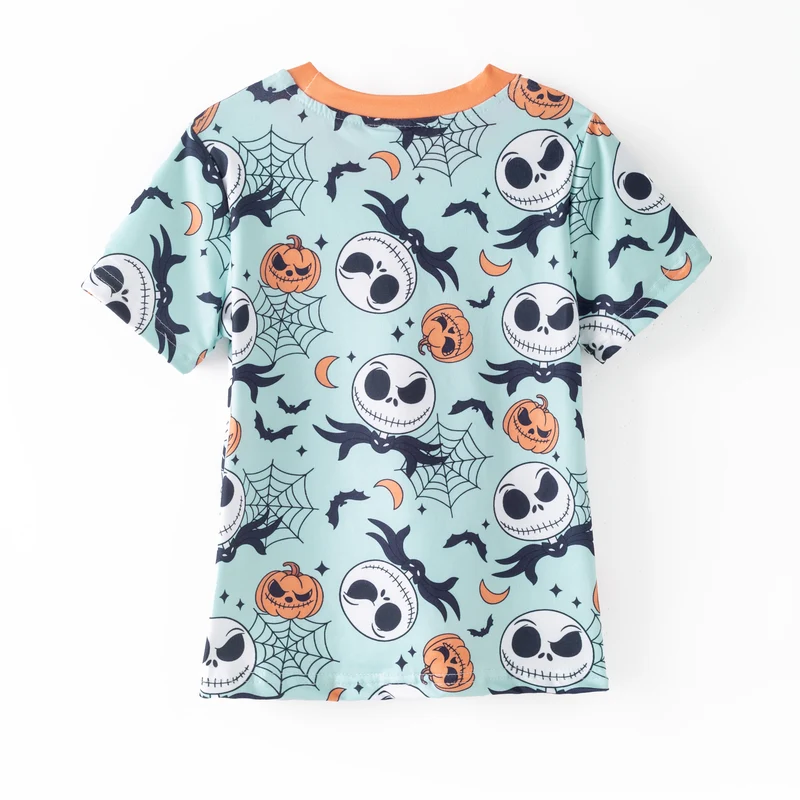 Boys' Halloween Four-Print Short-Sleeve Stretch Top