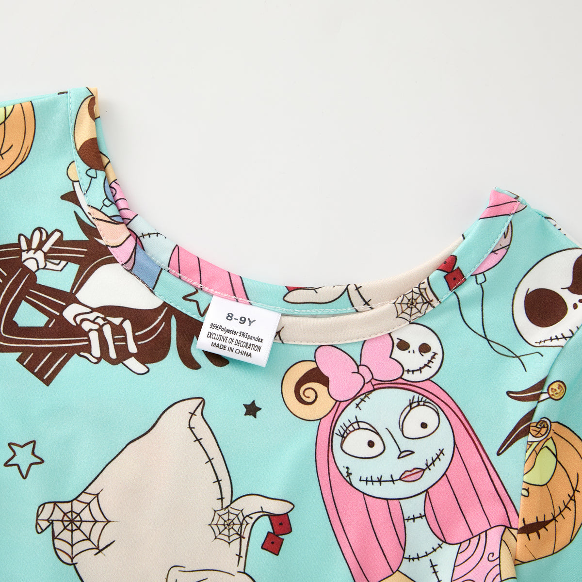 Girls' Halloween Cartoon Print Twirl Dress