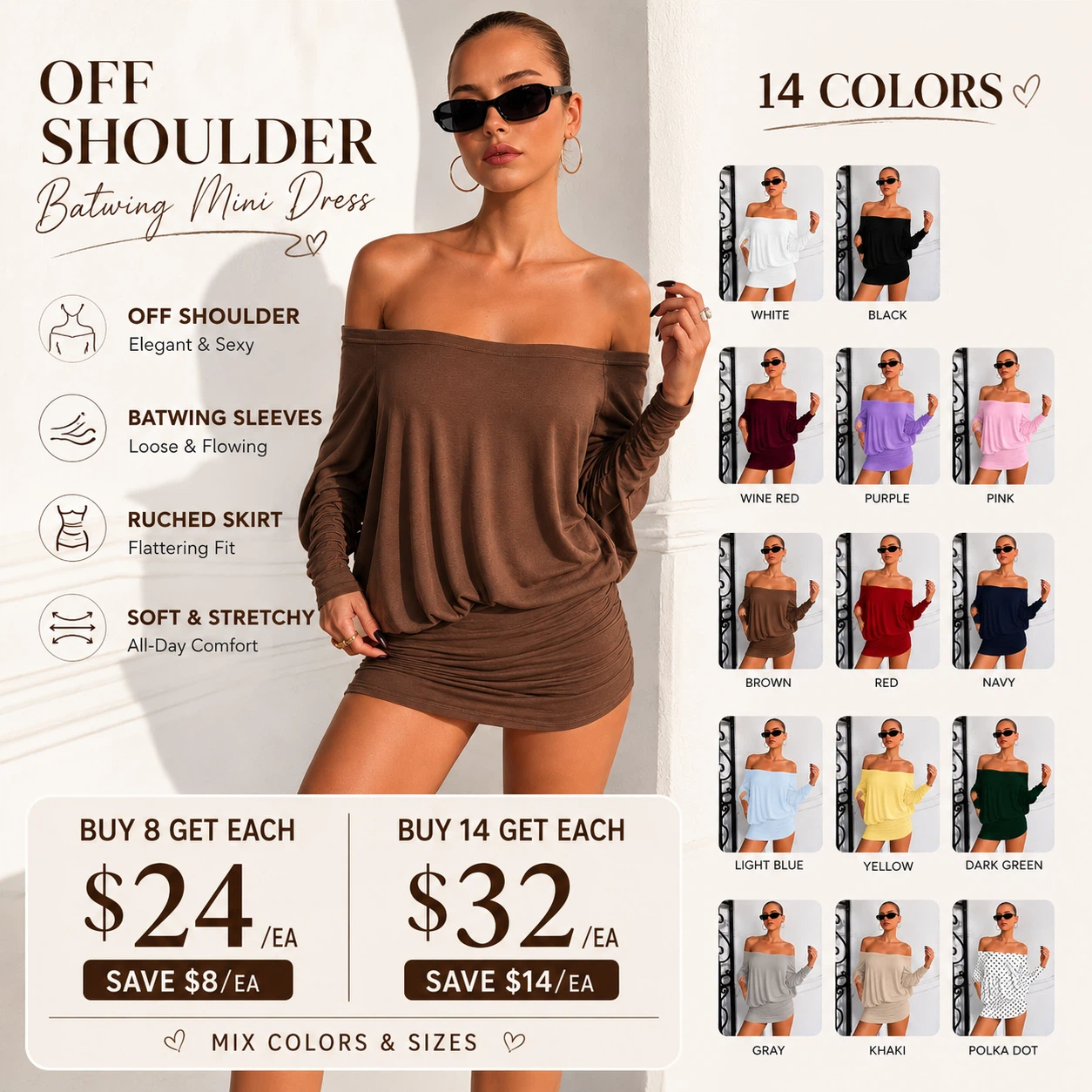 Women's Fashion Sheer Pleated Casual Party Dress — Spring/Autumn Style, Off-Shoulder, Long Sleeve, Slim-Fit Mini Dress