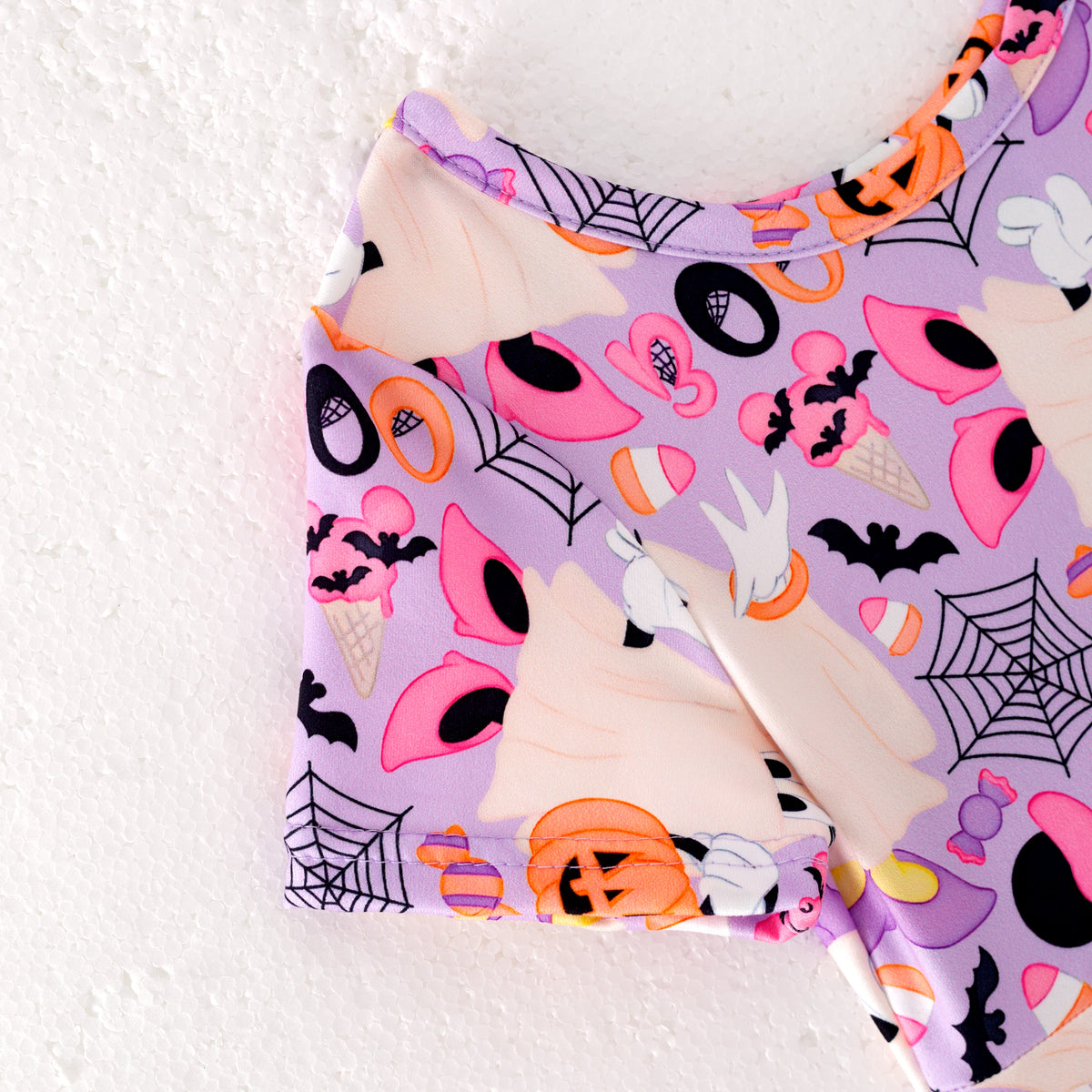 Girls' Halloween Cartoon Print Twirl Dress