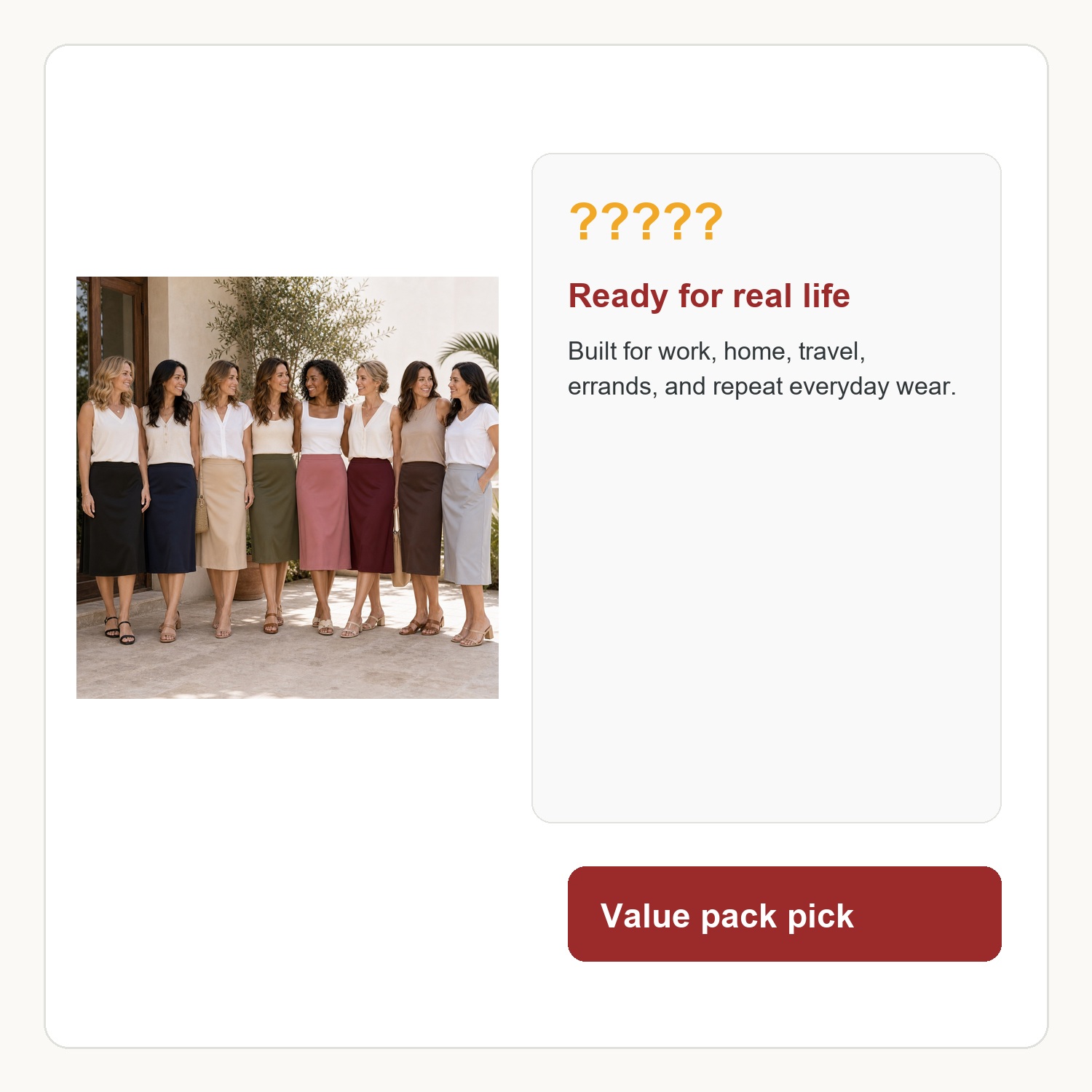 Women's Summer Pull-On Slip Skirts - 8 Pack
