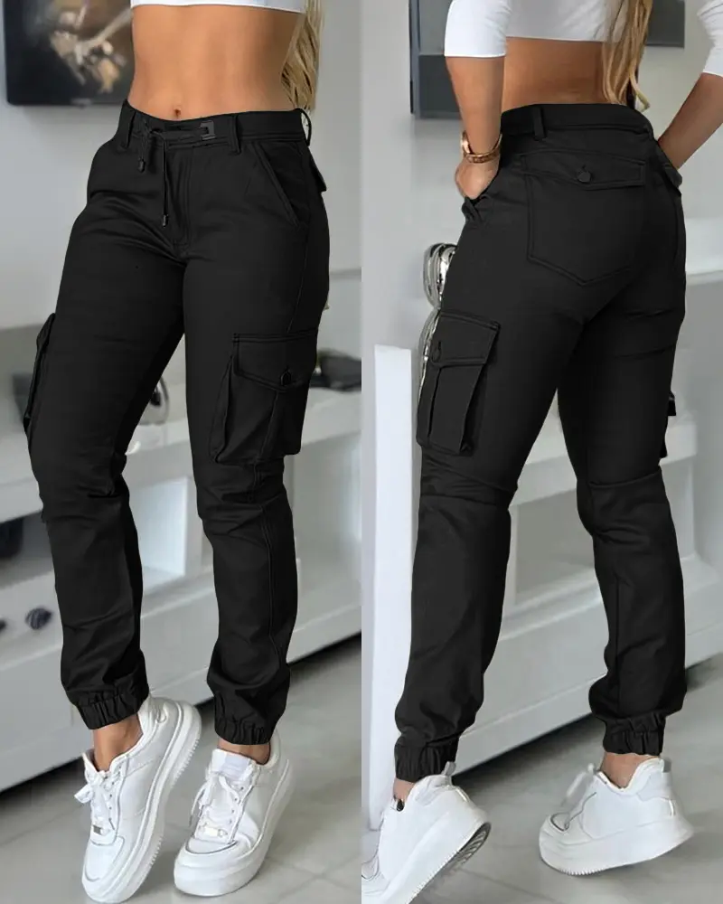 Women's High Waist Cargo Jogger Pants
