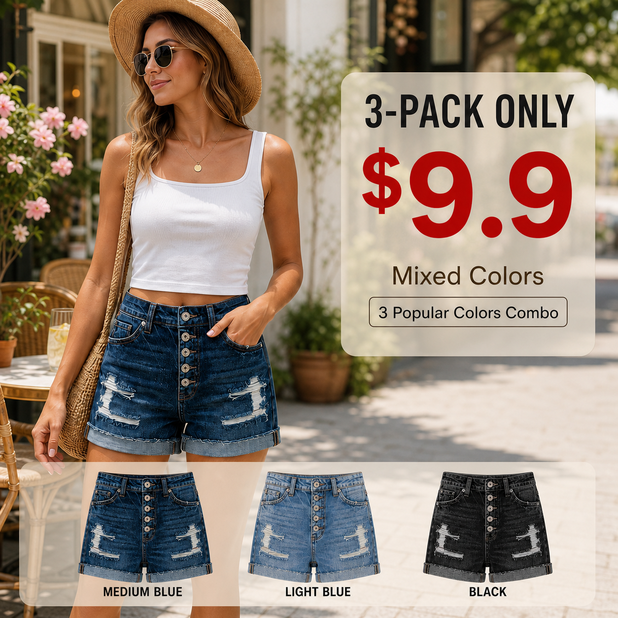 ⚡FINAL SALE⚡Women's Casual Denim Shorts Summer Jeans Stretchy Hot Short Pants