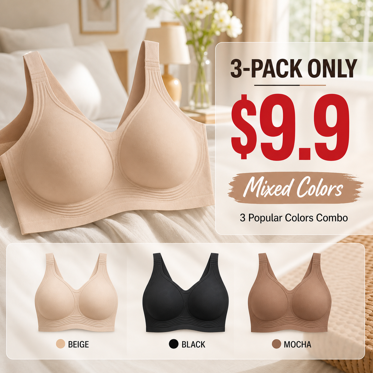 🔥Women Jelly Bras Wirefree Full Coverage No Underwire Everyday Bras Comfortable Wireless Padded
