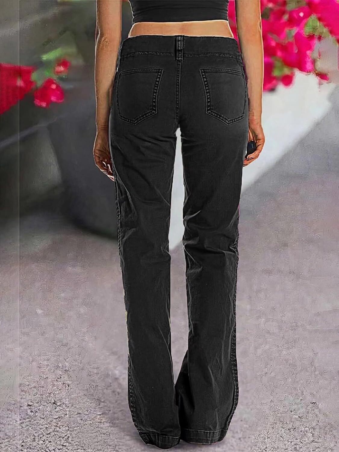 ⚡Last stock⚡- Double Button Mid Waist Straight Leg Pants (1/2)