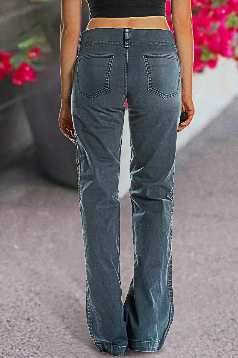 ⚡Last stock⚡- Double Button Mid Waist Straight Leg Pants (1/2)