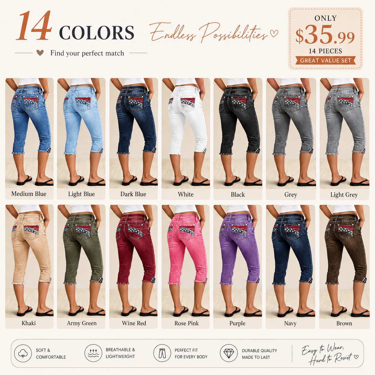 Striped & Star-Embroidered, Raw-Hem, Mid-Rise, Skinny Cropped Jeans