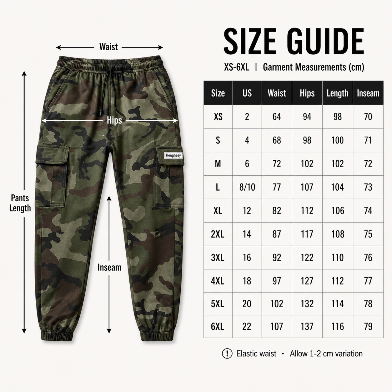 Women Camo Cargo Jogger Pants