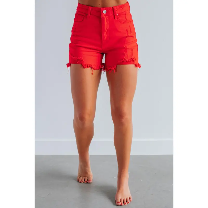 ⚡FINAL SALE⚡Summer-style frayed denim shorts