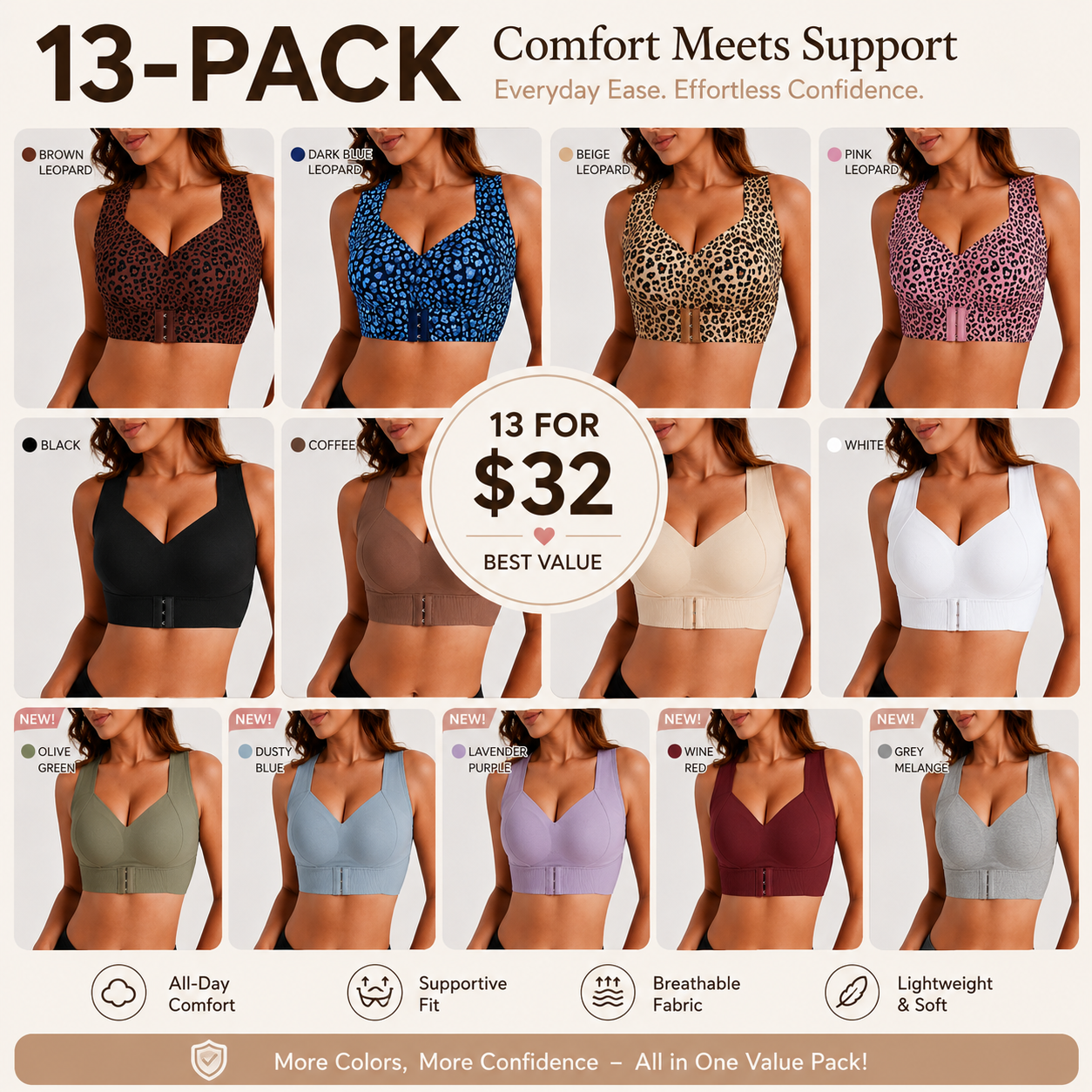 Wire-Free Lift & Comfort Bra