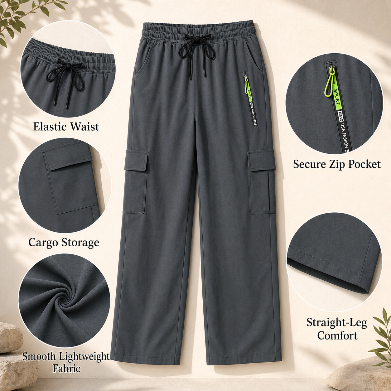Women’s Drawstring Cargo Pants