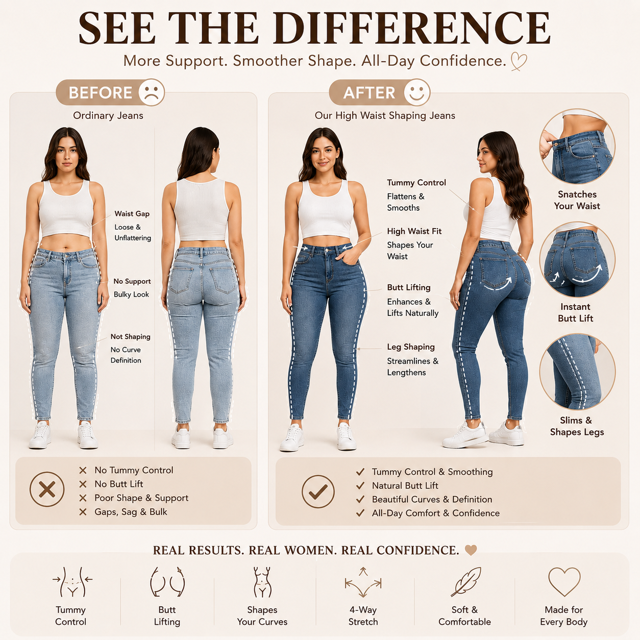 Women's High-Waisted Skinny Jeans