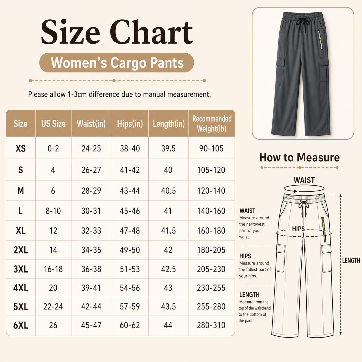 Women’s Drawstring Cargo Pants
