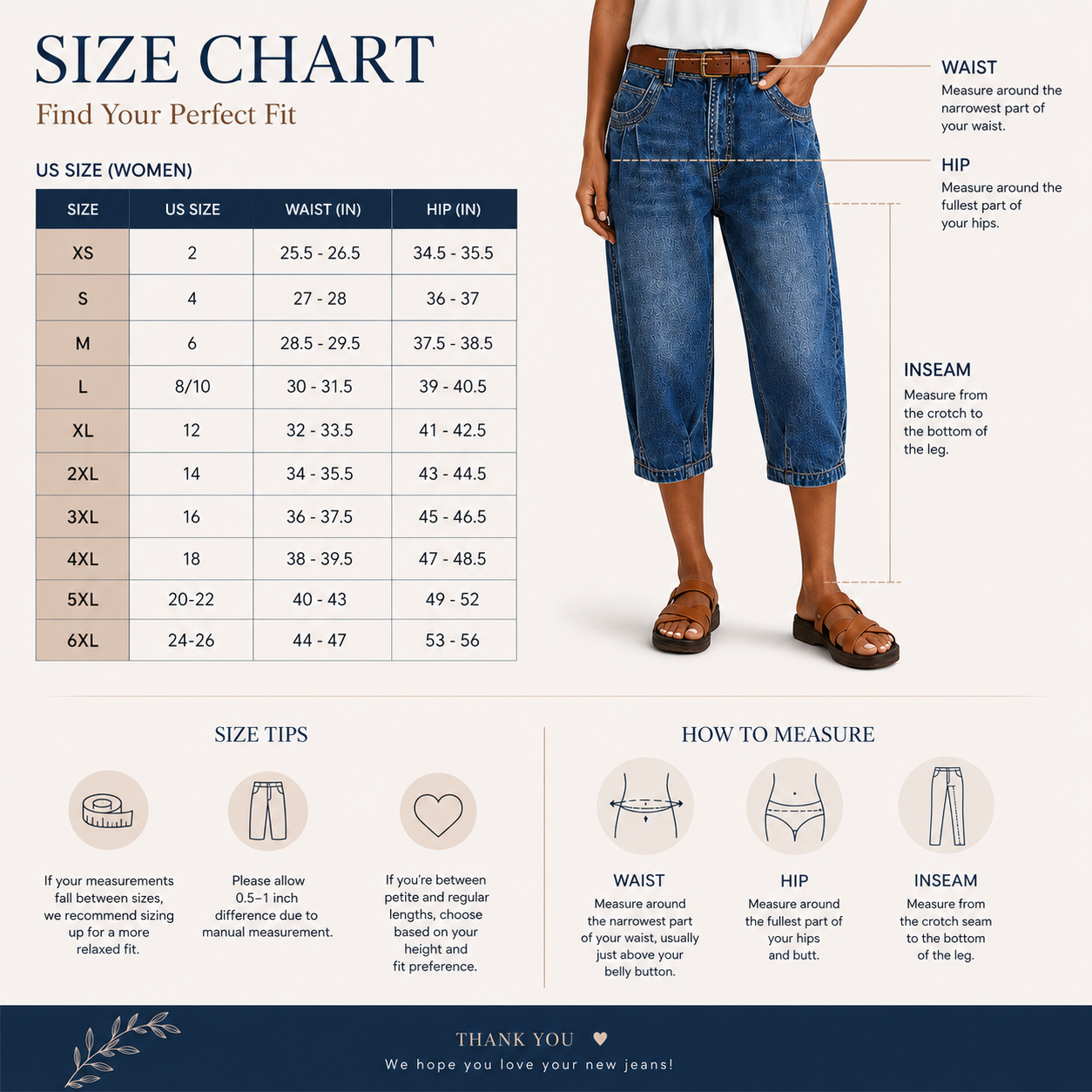 Women's Mid-Rise Pleated Cropped Jeans — Stretchy, Slim-Fit, Comfortable & Versatile