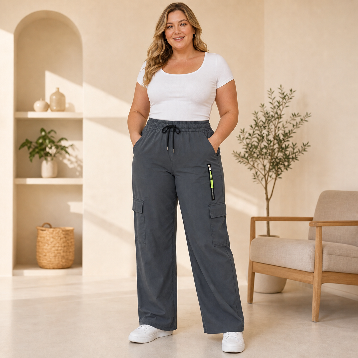 Women’s Drawstring Cargo Pants