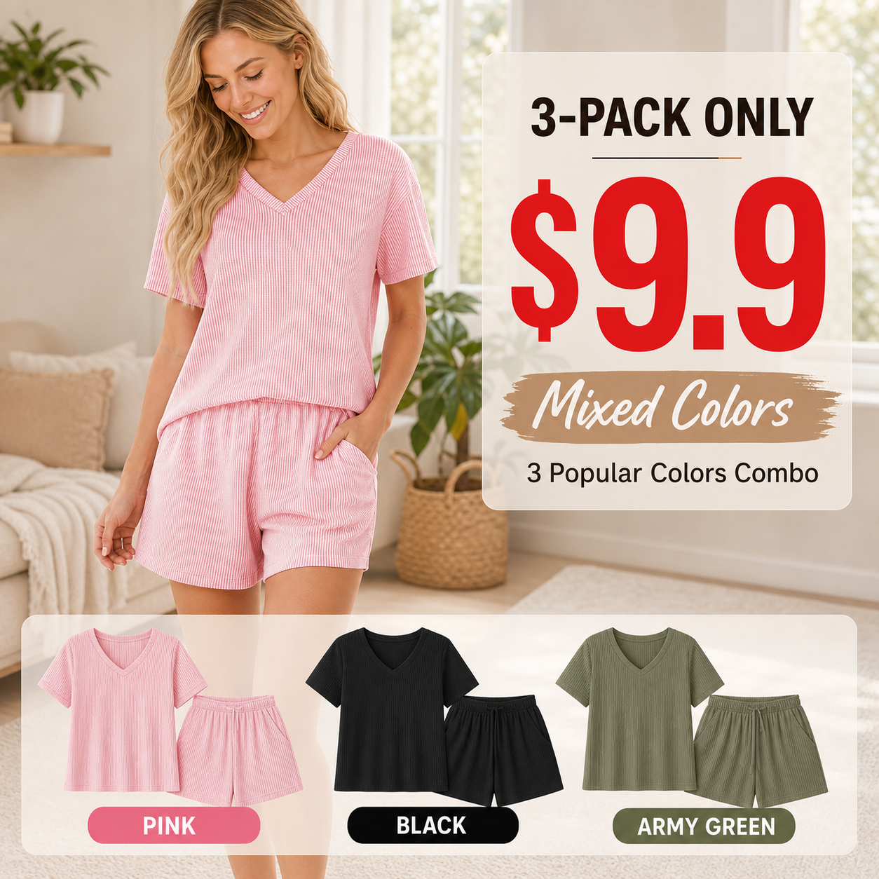 ⚡FINAL SALE⚡2 Piece Women’s Summer Loungewear