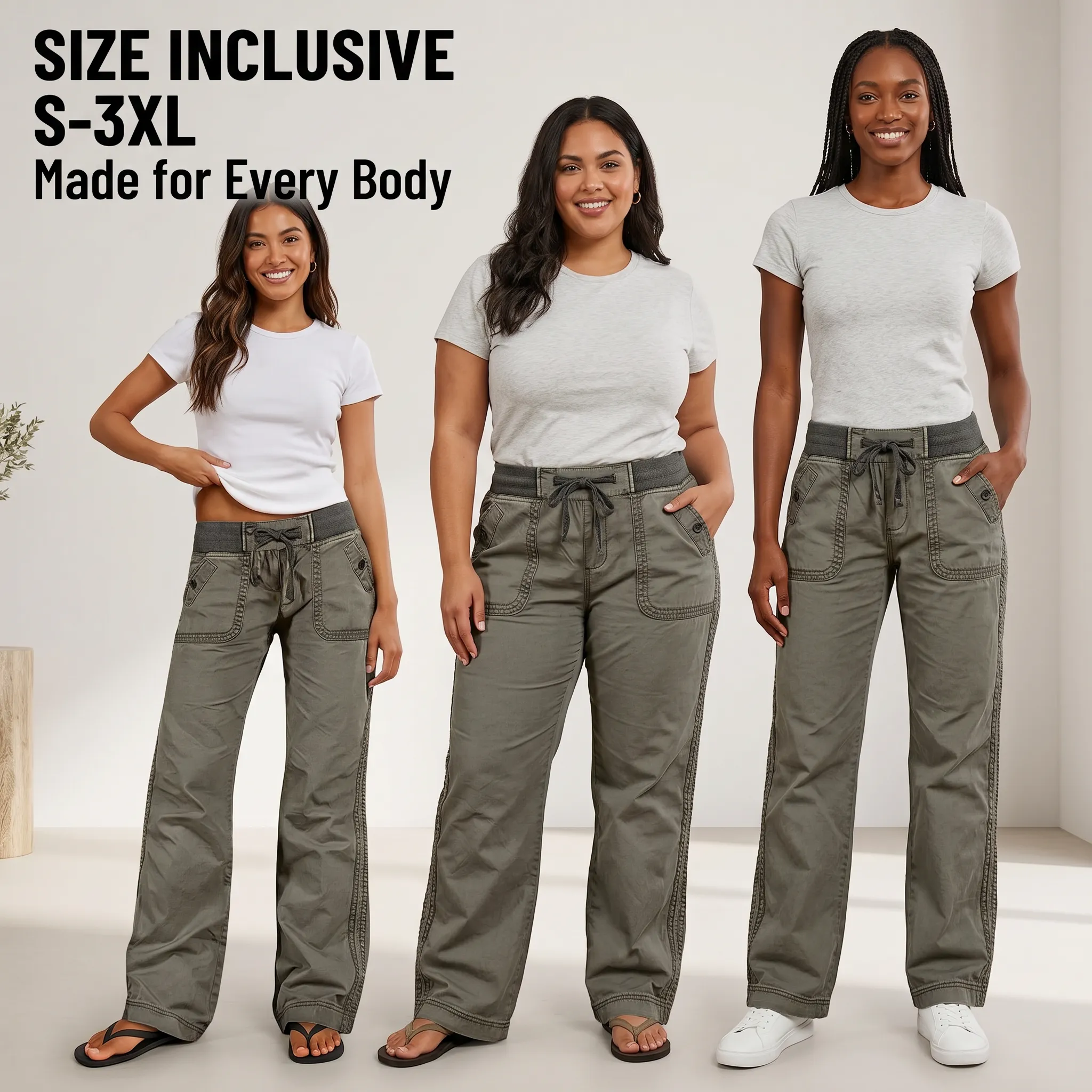 ⚡FINAL SALE⚡- Women's High Stretch Mid Rise Straight Pants