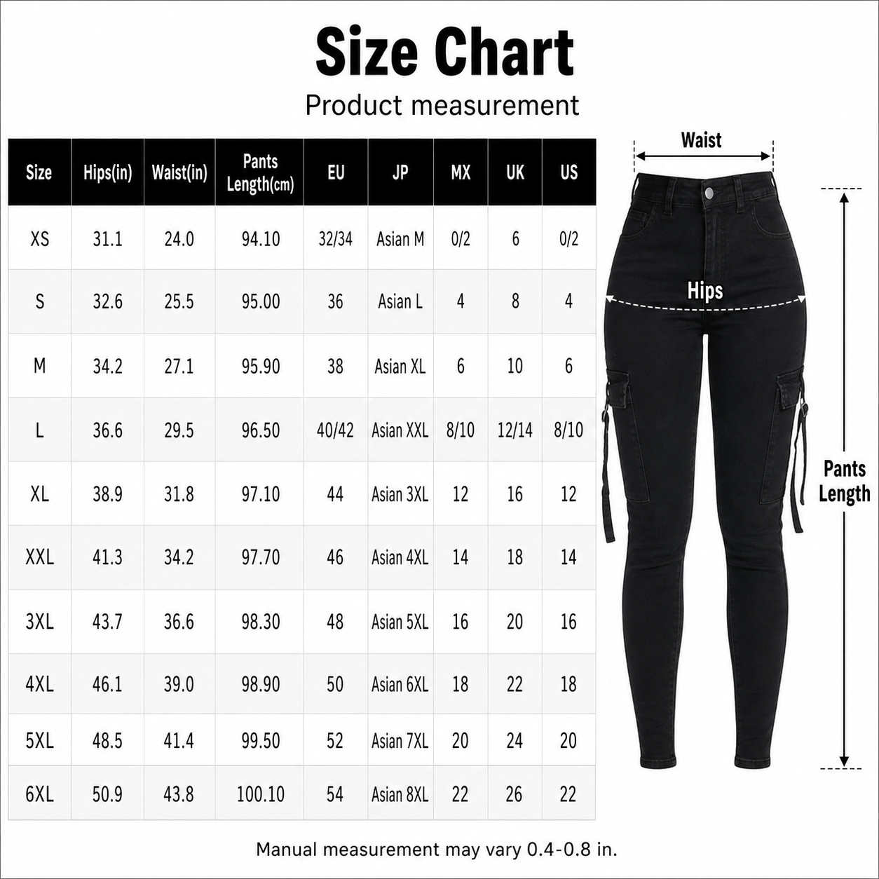High Waist Slim Cargo Jeans