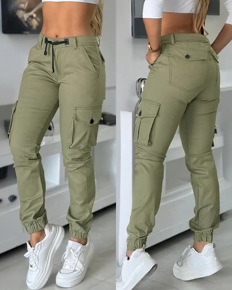 Women's High Waist Cargo Jogger Pants