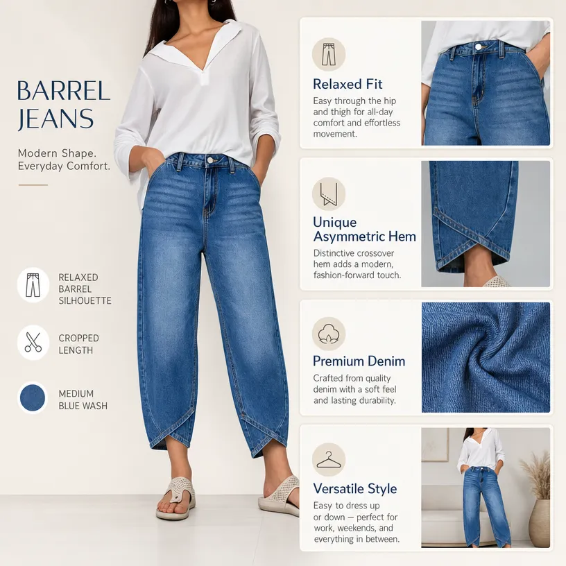 🔥Wash Tulip Hem High Rise Straight Leg Crop Jeans
