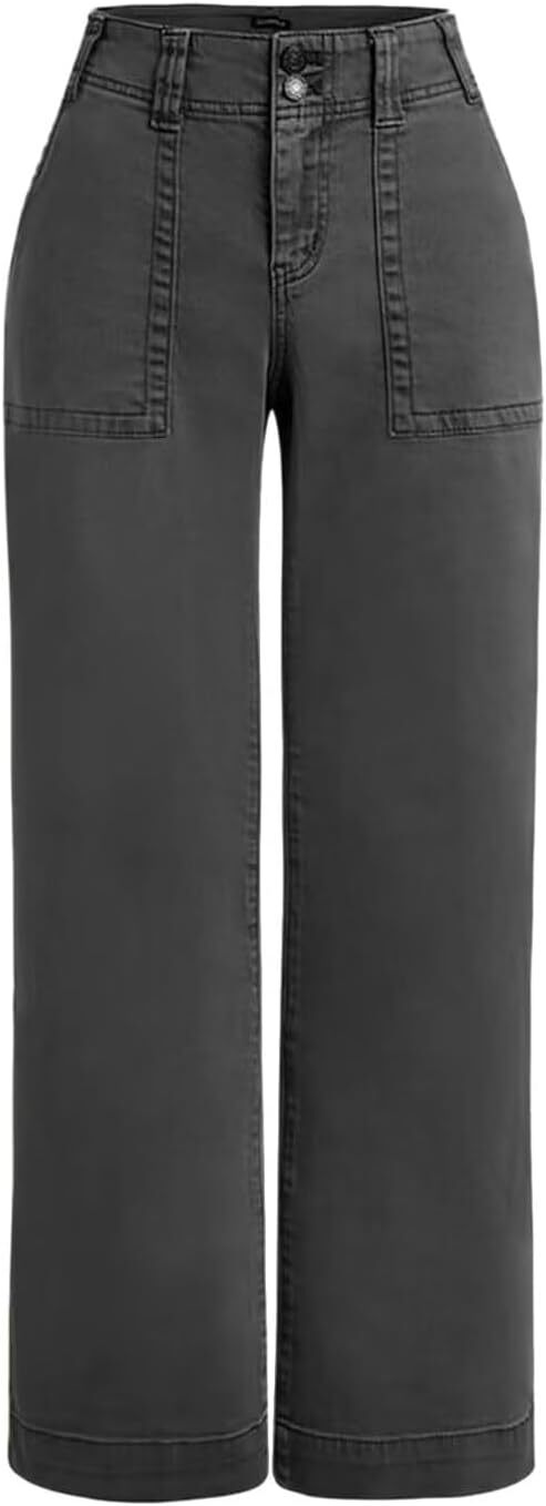 ⚡Last stock⚡- Double Button Mid Waist Straight Leg Pants (2/2)