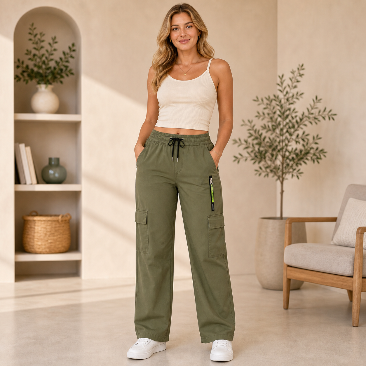 Women’s Drawstring Cargo Pants