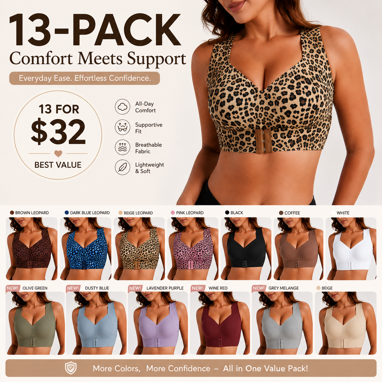 Wire-Free Lift & Comfort Bra