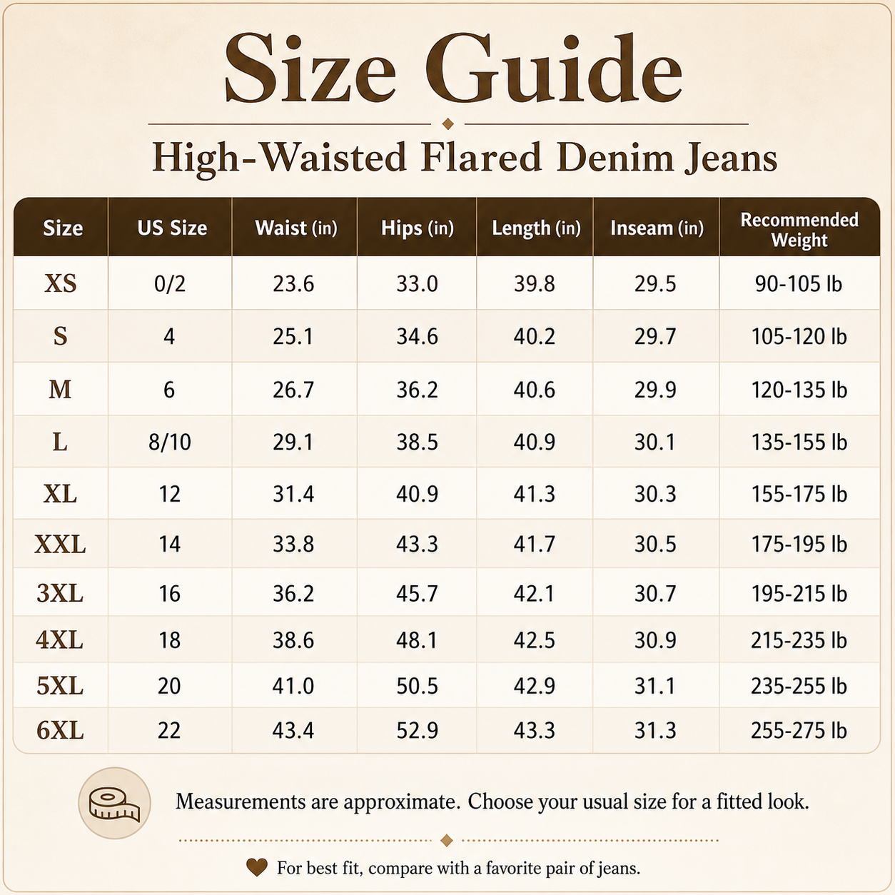 High-Waisted Flared Denim Jeans
