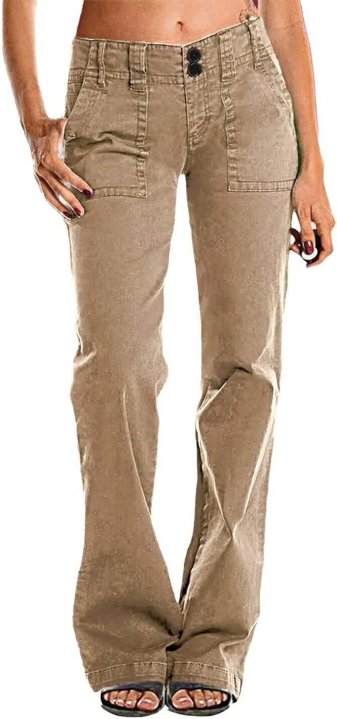 ⚡Last stock⚡- Double Button Mid Waist Straight Leg Pants (1/2)