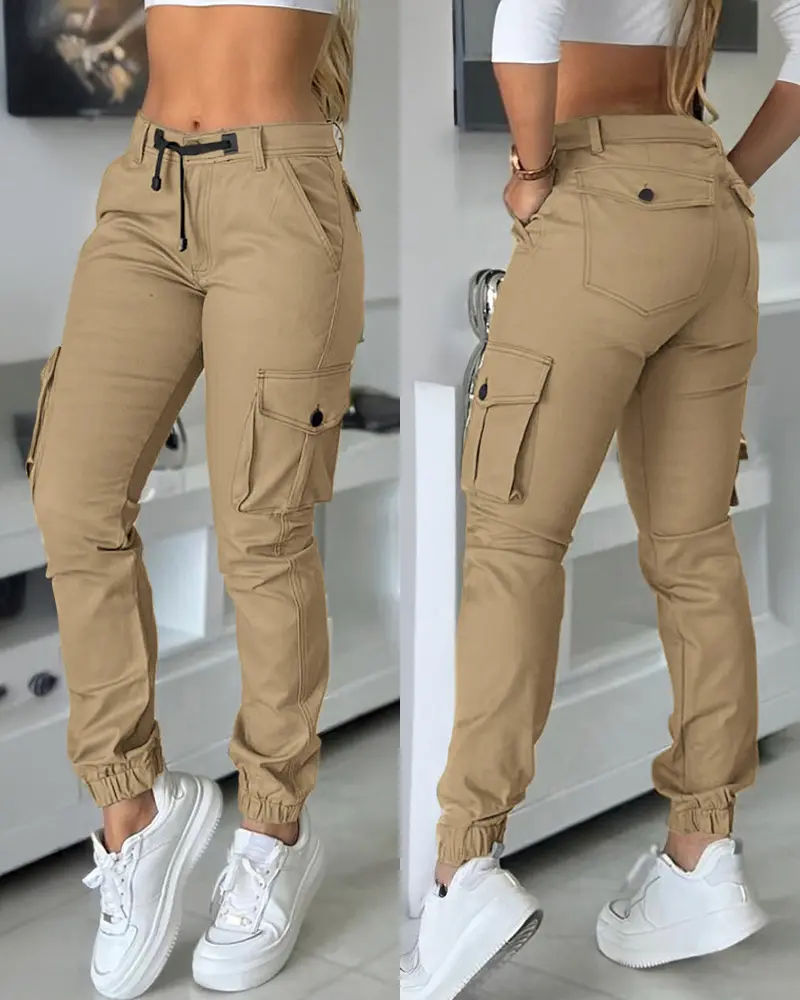 Women's High Waist Cargo Jogger Pants