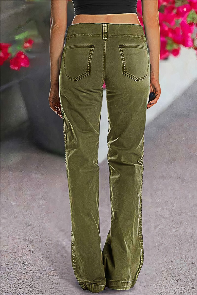 ⚡Last stock⚡- Double Button Mid Waist Straight Leg Pants (1/2)