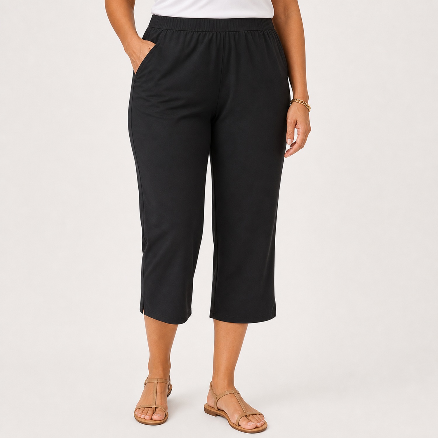 Women's Cropped Capri Travel Pants - 8 Pack